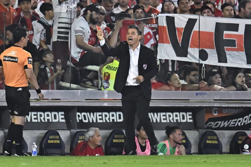 Marcelo Gallardo durante el triunfo de River ante Racing por Copa Argentina. (Getty Images)