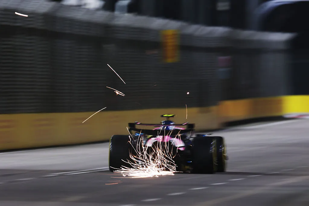 Colapinto estuvo lejos en tiempo de vuelta rápida, pero completó el programa sin incidentes. (Getty)