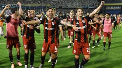 Los jugadores de River celebran la victoria.