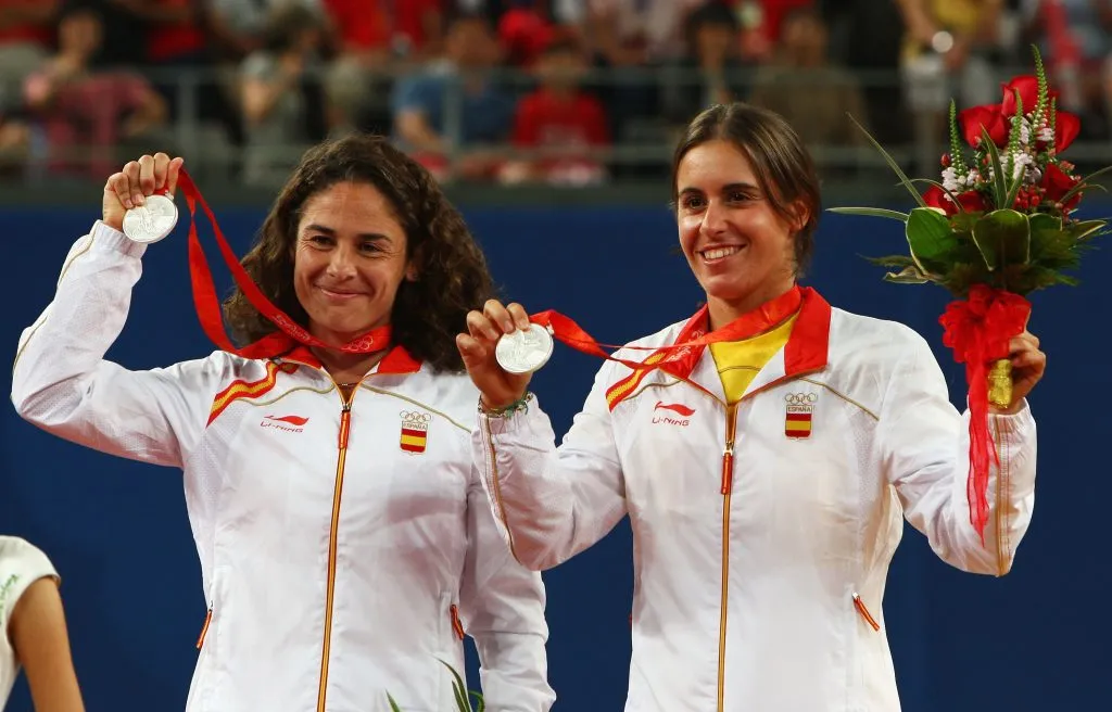 Virginia Ruano Pascual y Anabel Medina Garriguesen en los Juegos Olímpicos de Beijing 2008. (Foto: Getty).