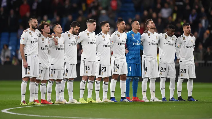 El equipo de Real Madrid en la Copa del Rey ante Leganés en 2019.