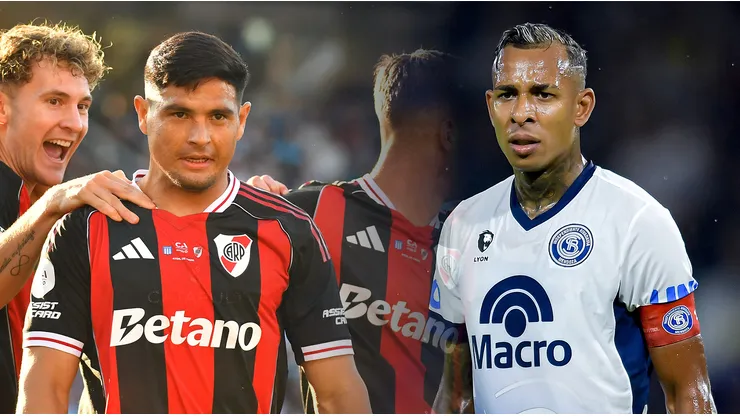 Maximiliano Salas y Sebastián Villa, principales figuras de River e Independiente Rivadavia.