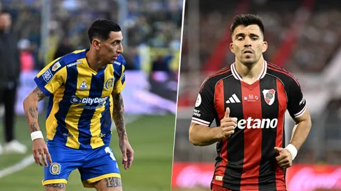Di María y Acuña, figuras en Rosario Central y River.