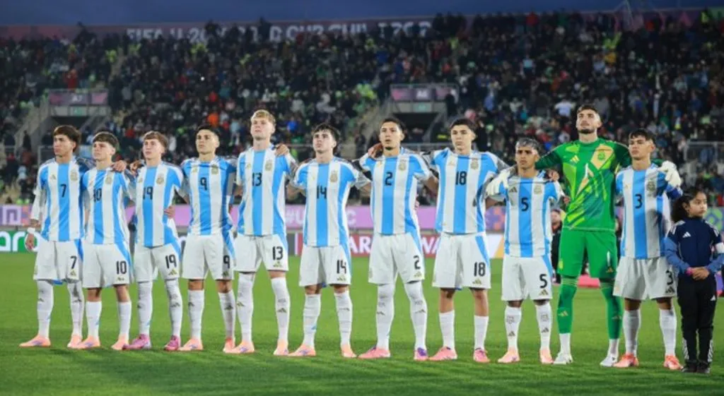 Los jugadores de la Selección Argentina Sub 20 durante la Copa del Mundo.