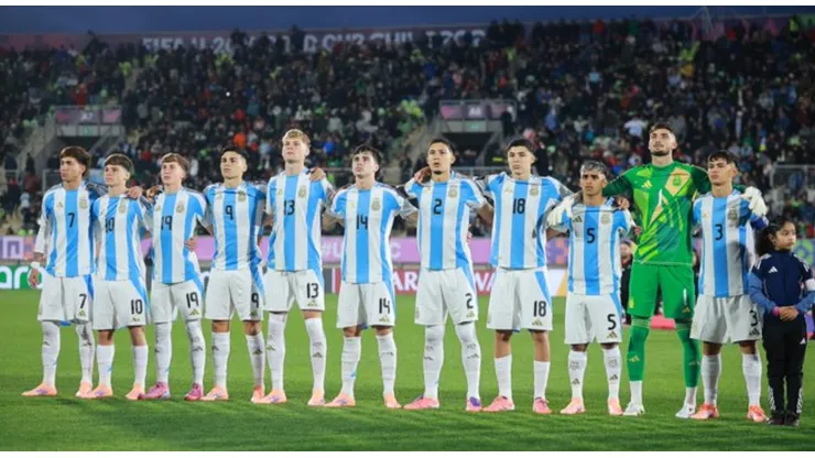 Los jugadores de la Selección Argentina Sub 20 durante la Copa del Mundo.