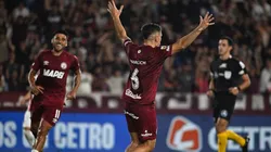 Sasha Marcich, autor del primer gol de Lanús ante San Lorenzo por el Torneo Clausura 2025.