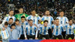 El equipo argentino en la victoria ante Venezuela por Eliminatorias.