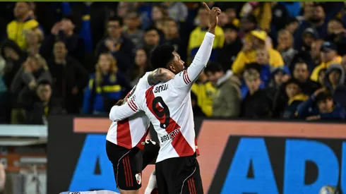 Borja celebra el 1-0 de River ante Rosario Central.