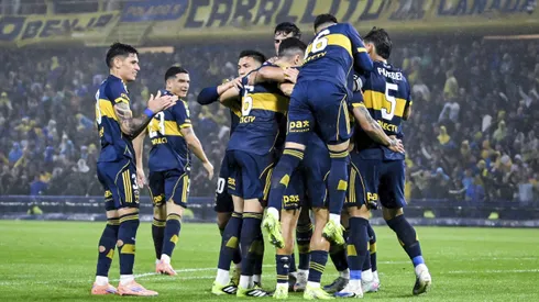 Los jugadores de Boca celebran la victoria ante Newell's.