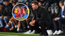 Diego Simeone usó la ironía para manifestar su disconformidad con el accionar del árbitro César Soto Grado.