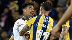 Portillo toma del cuello a Ángel Di María