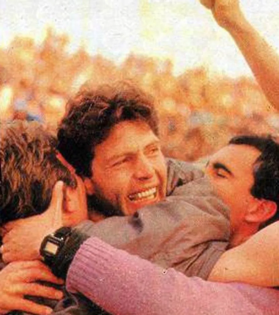 Miguel Ángel Russo celebra el ascenso de Lanús. (Prensa Lanús).