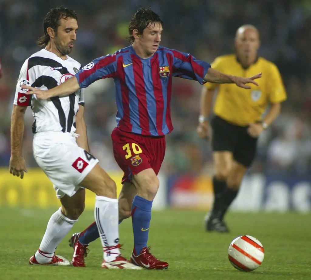 Messi en 2005 con la casaca de Barcelona. (Foto: Getty).
