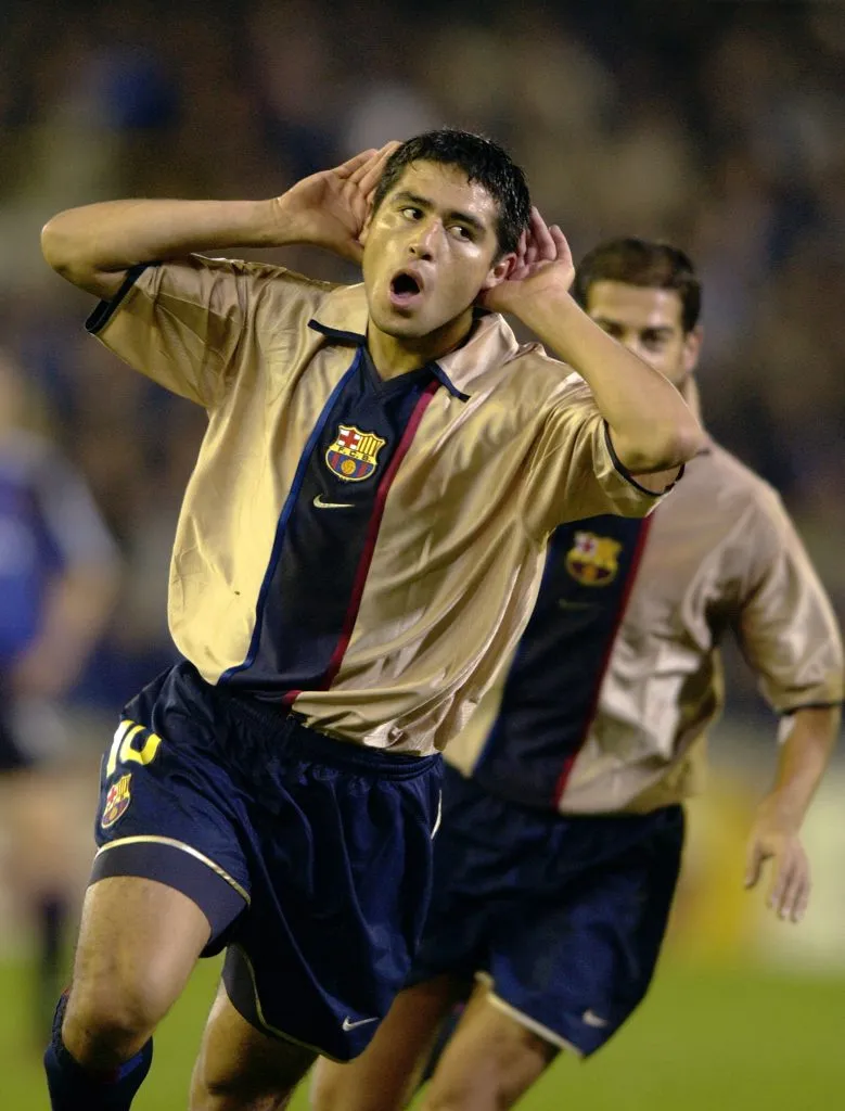 Riquelme en Barcelona. (Foto: Getty).