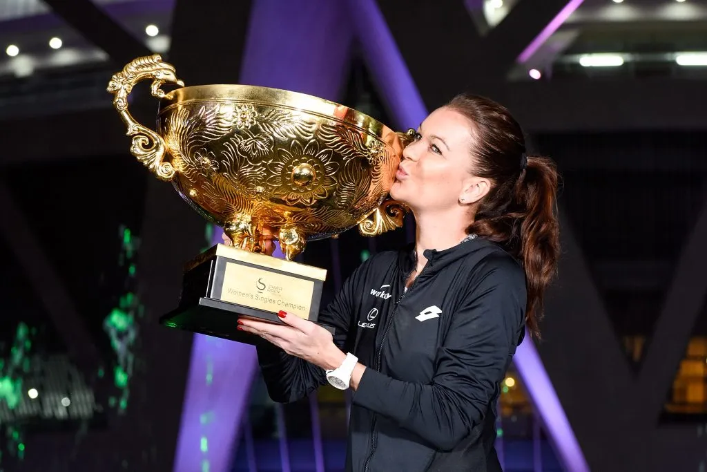 Agnieszka Radwanska tras ganar en Pekín 2016. (Foto: Getty).