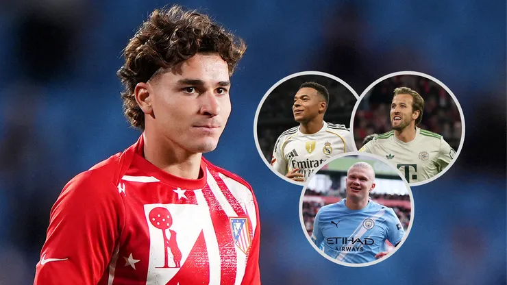 Harry Kane, Kylian Mbappé y Erling Haaland se le escaparon a Julián Alvarez en la tabla de goleadores de la temporada.