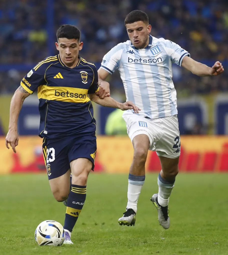 Elías Torres, delantero de Racing que se rompió el ligamento cruzado. (Getty Images)