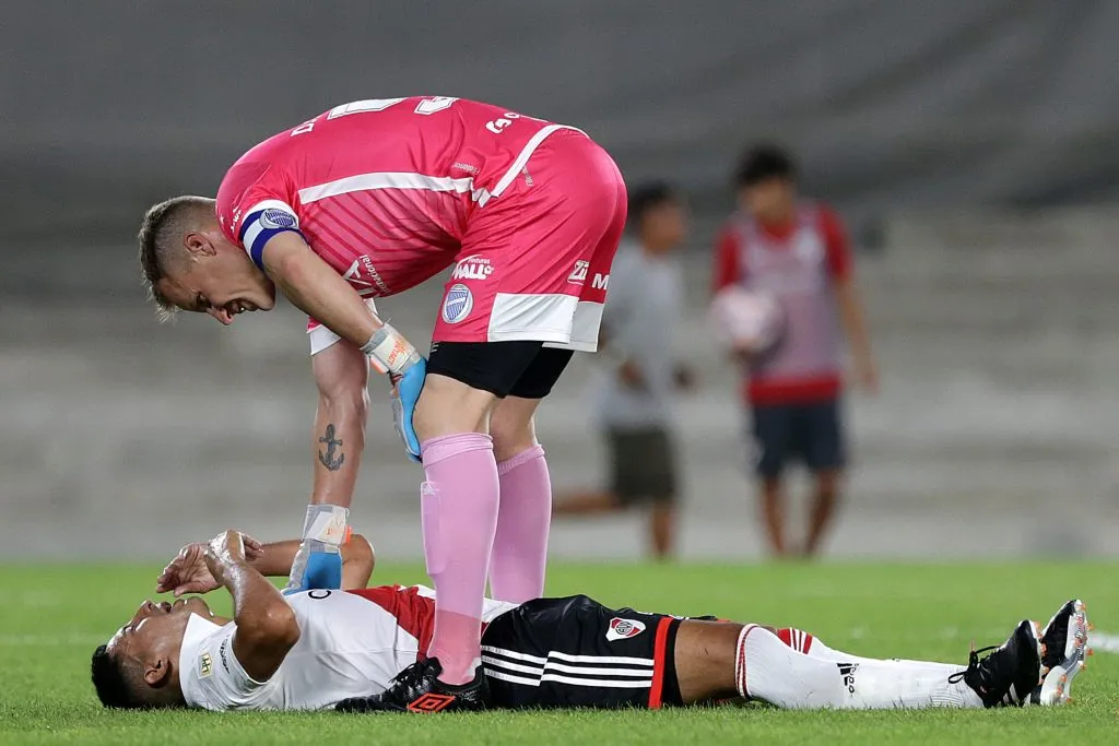 El RUso Rodríguez enfrentando a River. (Foto: Getty)
