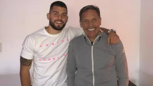 Miguel Ángel Russo, junto a su hijo Ignacio. (Foto: El Gráfico)