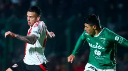 Facundo Roncaglia enfrentando a River.