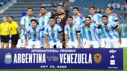 La formación titular de la Selección Argentina ante Venezuela.