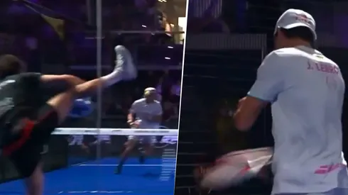 Juan Lebrón recibió un pelotazo y estalló de furia.