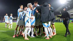 Los jugadores de la Selección Argentina ante México en el Mundial Sub 20.