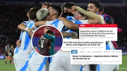 Los medios mexicanos no ocultaron su desazón ante la eliminación que el combinado Sub 20 sufrió ante Argentina.