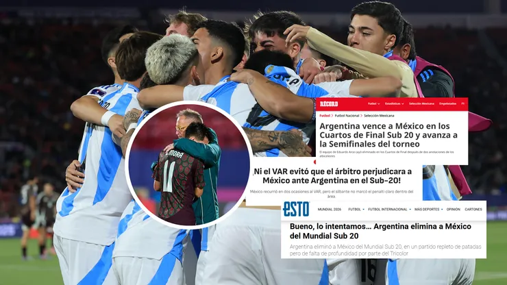Los medios mexicanos no ocultaron su desazón ante la eliminación que el combinado Sub 20 sufrió ante Argentina.