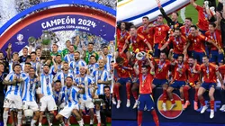 Getty. La Finalissima entre Argentina y España se jugaría en marzo del 2026 en Europa.