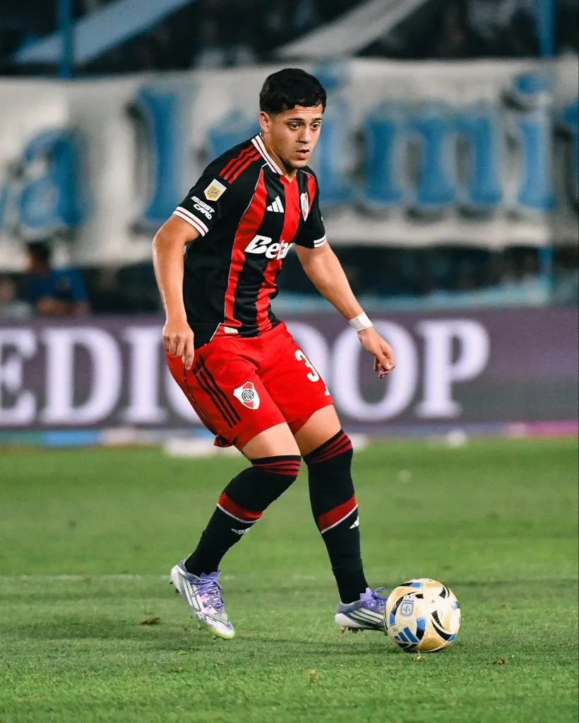 Thiago Acosta en su debut en la Primera de River. (Prensa River).