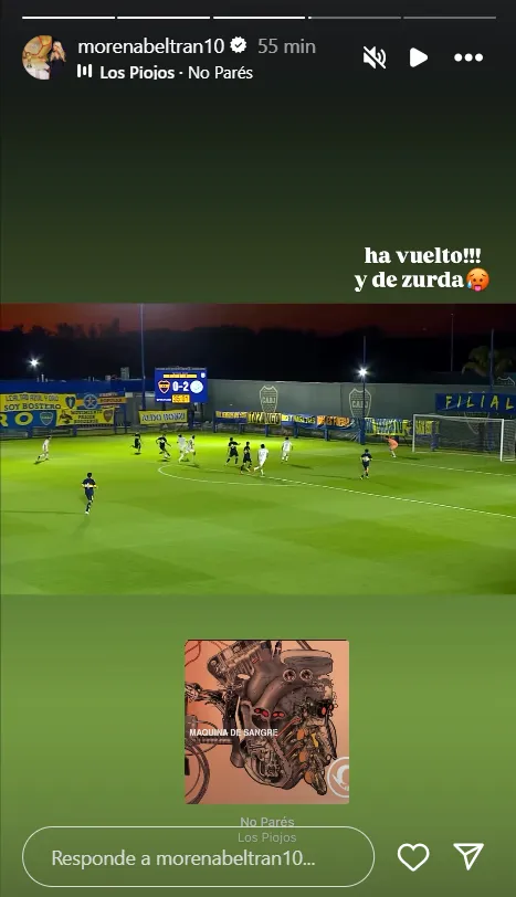 La historia de Morena Beltrán para Lucas Blondel.