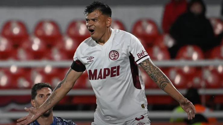 Walter Bou, autor del gol de Lanús ante Independiente por el Torneo Clausura 2025.