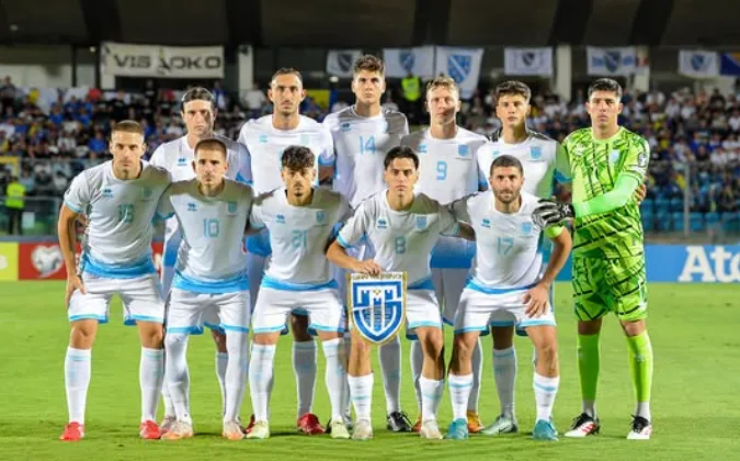 Los jugadores de la Selección de San Marino. (@FSGC_Official)