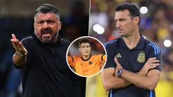 Getty. Gennaro Gattuso decidió bajarse de la pelea por convocar a Matías Soulé a la Selección de Italia tras las declaraciones de Lionel Scaloni.