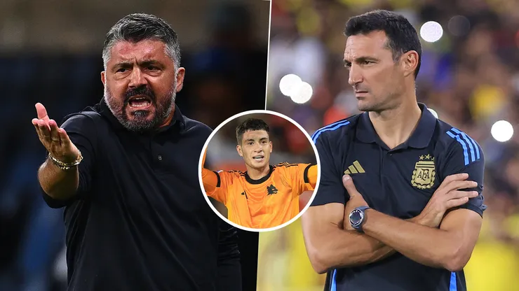 Getty. Gennaro Gattuso decidió bajarse de la pelea por convocar a Matías Soulé a la Selección de Italia tras las declaraciones de Lionel Scaloni.