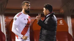 Lucas Pratto y Marcelo Gallardo en River.