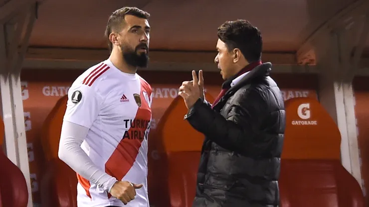 Lucas Pratto y Marcelo Gallardo en River.