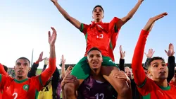 El seleccionado de Marruecos celebra la clasificación a la final del Mundial Sub 20.