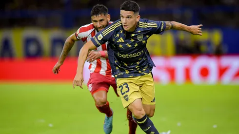 Lautaro Blanco durante el último duelo entre Boca y Barracas Central.