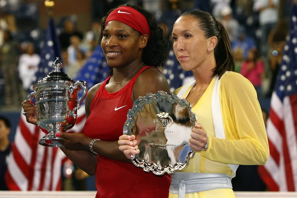 Serena Williams y Jelena Jankovic en la premiación del US Open 2008. (Foto: Getty).
