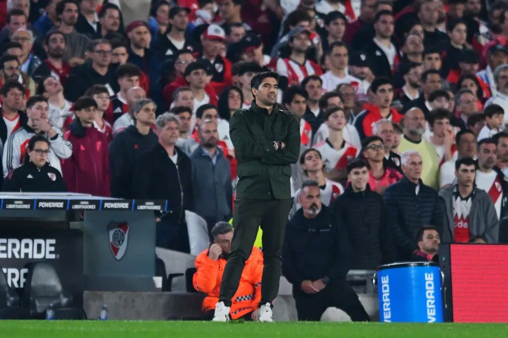Abel Ferreira, director técnico portugués de Palmeiras, en el duelo ante River. (Getty Images)