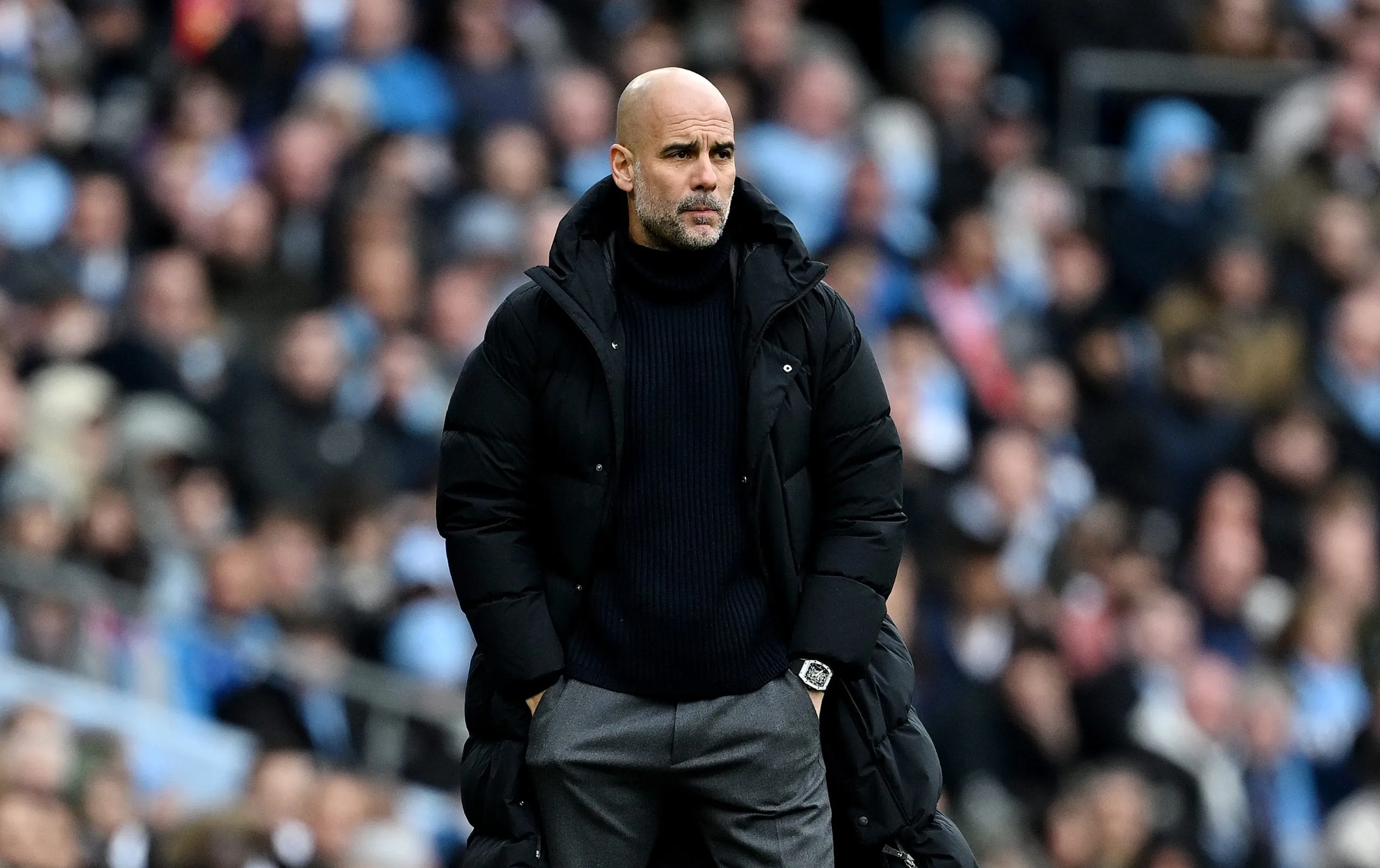 Pep Guardiola, director técnico español de Manchester City. (Getty Images)