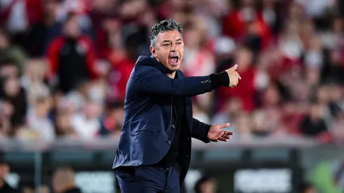BUENOS AIRES, ARGENTINA - SEPTEMBER 28: Marcelo Gallardo head coach of River Plate reacts during a Torneo Clausura Betano 2025 match between River Plate and Deportivo Riestra at Estadio Más Monumental Antonio Vespucio Liberti on September 28, 2025 in Buenos Aires, Argentina. (Photo by Marcelo Endelli/Getty Images)