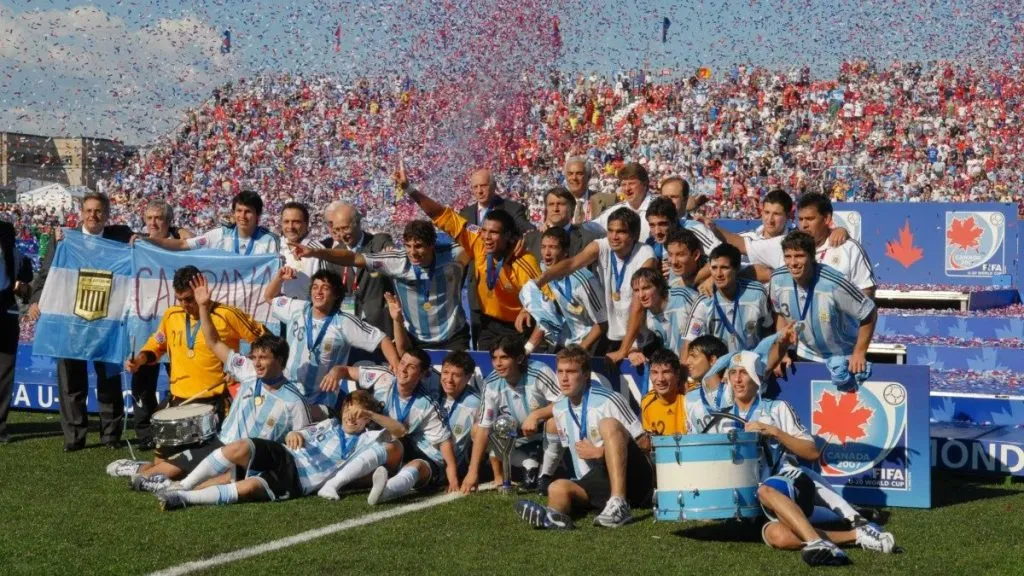 La Selección Argentina campeona en el Mundial Sub 20 de 2007.