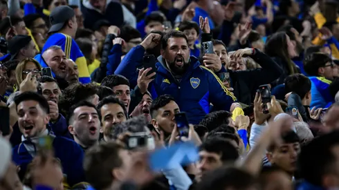 Los hinchas de Boca Juniors en La Bombonera.