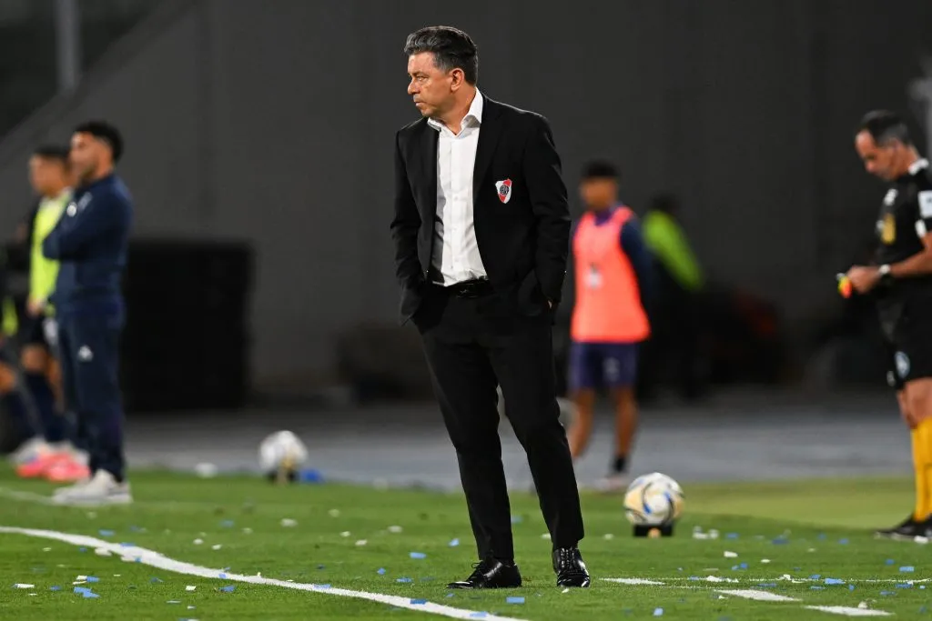 Marcelo Gallardo, director técnico de River en la victoria ante Talleres. (Getty Images)