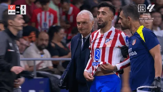 El momento en el que Nico González debió ser reemplazado vs. Osasuna.