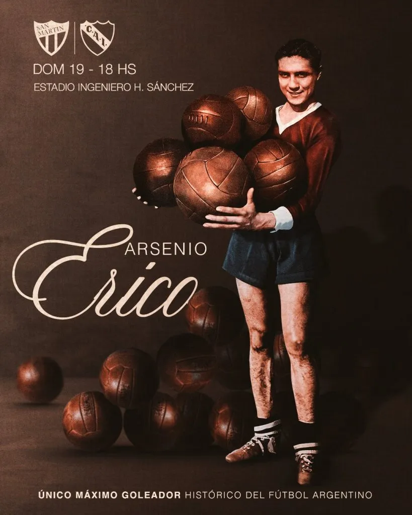 La foto con la que el Rojo anunció el partido ante el Santo. (Foto: @Independiente).