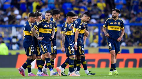 El equipo de Boca en La Bombonera.
